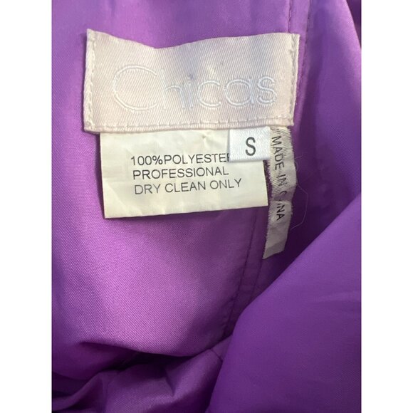 Strapless Sequined Chicas Dress S Purple Tulle & Satin Made In China Short Prom - Picture 4 of 9